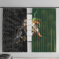 South Africa And New Zealand Window Curtain Springboks And Kiwis Rugby Rivalry