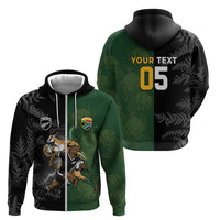 Custom South Africa And New Zealand Zip Hoodie Springboks And Kiwis Rugby Rivalry