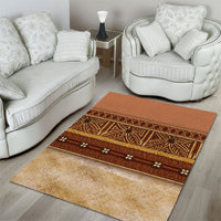 Polynesian Princess Inspired Cosplay Costume Area Rug Traditional Tapa Pattern