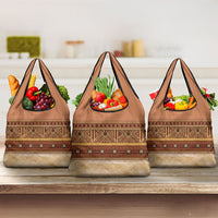 Polynesian Princess Inspired Cosplay Costume Grocery Bag Traditional Tapa Pattern