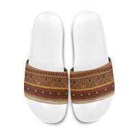 Polynesian Princess Inspired Cosplay Costume Slide Sandals Traditional Tapa Pattern