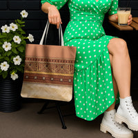 Polynesian Princess Inspired Cosplay Costume Tote Bag Traditional Tapa Pattern