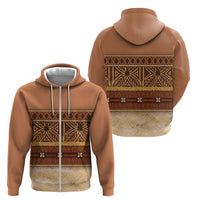 Polynesian Princess Inspired Cosplay Costume Zip Hoodie Traditional Tapa Pattern