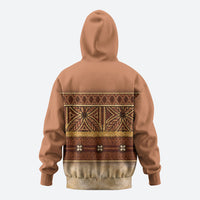 Polynesian Princess Inspired Cosplay Costume Zip Hoodie Traditional Tapa Pattern