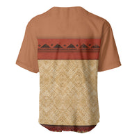 Island Elder Inspired Costume Baseball Jersey Polynesian Tribal Pattern