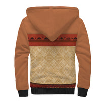 Island Elder Inspired Costume Sherpa Hoodie Polynesian Tribal Pattern