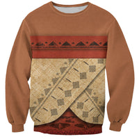 Island Elder Inspired Costume Sweatshirt Polynesian Tribal Pattern