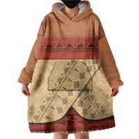 Island Elder Inspired Costume Wearable Blanket Hoodie Polynesian Tribal Pattern