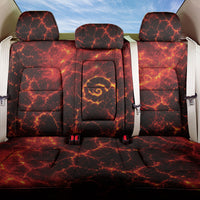 Lava Monster Costume Back Car Seat Cover Fiery Lava Spiral