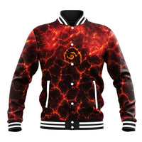Lava Monster Costume Baseball Jacket Fiery Lava Spiral