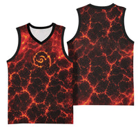 Lava Monster Costume Basketball Jersey Fiery Lava Spiral
