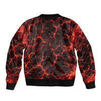 Lava Monster Costume Bomber Jacket Fiery Lava Spiral