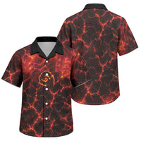 Lava Monster Costume Family Matching Summer Maxi Dress and Hawaiian Shirt Fiery Lava Spiral