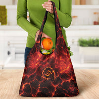 Lava Monster Costume Grocery Bag Fiery Lava Spiral