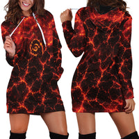 Lava Monster Costume Hoodie Dress Fiery Lava Spiral