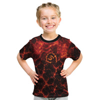 Lava Monster Costume Kid T Shirt Fiery Lava Spiral