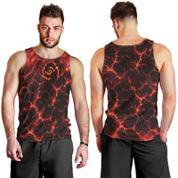 Lava Monster Costume Men Tank Top Fiery Lava Spiral