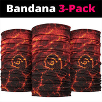 Lava Monster Costume Neck Gaiter Fiery Lava Spiral