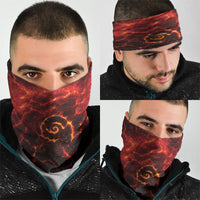 Lava Monster Costume Neck Gaiter Fiery Lava Spiral