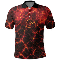 Lava Monster Costume Polo Shirt Fiery Lava Spiral