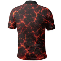 Lava Monster Costume Polo Shirt Fiery Lava Spiral