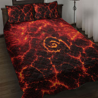 Lava Monster Costume Quilt Bed Set Fiery Lava Spiral