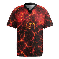 Lava Monster Costume Rugby Jersey Fiery Lava Spiral