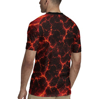Lava Monster Costume Rugby Jersey Fiery Lava Spiral