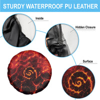 Lava Monster Costume Spare Tire Cover Fiery Lava Spiral