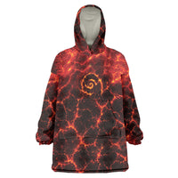 Lava Monster Costume Wearable Blanket Hoodie Fiery Lava Spiral