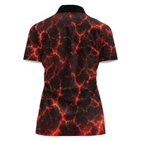 Lava Monster Costume Women Polo Shirt Fiery Lava Spiral