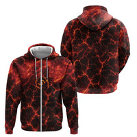 Lava Monster Costume Zip Hoodie Fiery Lava Spiral