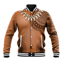 Polynesian Chief Inspired Costume Baseball Jacket Tribal Pattern With Tooth Necklace