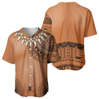 Polynesian Chief Inspired Costume Baseball Jersey Tribal Pattern With Tooth Necklace