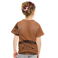 Polynesian Chief Inspired Costume Kid T Shirt Tribal Pattern With Tooth Necklace