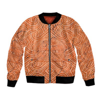 Personalised Lapita Culture Bomber Jacket Iconic Double Face Pattern LT05 Unisex Brown - Polynesian Pride