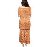 Personalised Lapita Culture Family Matching Puletasi Dress and Hawaiian Shirt Iconic Double Face Pattern LT05 - Polynesian Pride