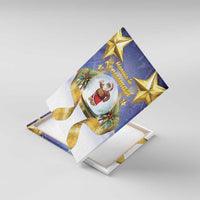 Samoa Christmas Canvas Wall Art Snow Globe With Samoan Santa - Polynesian Pride