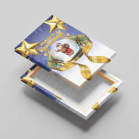 Samoa Christmas Canvas Wall Art Snow Globe With Samoan Santa - Polynesian Pride