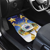 Samoa Christmas Car Mats Snow Globe With Samoan Santa - Polynesian Pride