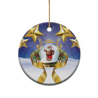 Samoa Christmas Ceramic Ornament Snow Globe With Samoan Santa - Polynesian Pride