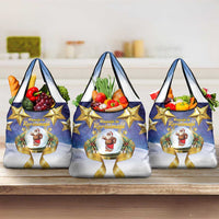 Samoa Christmas Grocery Bag Snow Globe With Samoan Santa - Polynesian Pride