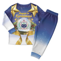 Samoa Christmas Pajama Set Snow Globe With Samoan Santa - Polynesian Pride