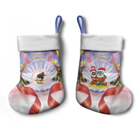 American Samoa Christmas Stocking Seashell Santa Beach Vibes - Polynesian Pride