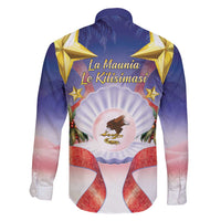American Samoa Christmas Family Matching Puletasi and Hawaiian Shirt Seashell Santa Beach Vibes - Polynesian Pride