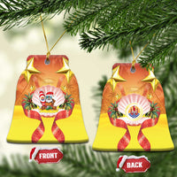 French Polynesia Christmas Ceramic Ornament Seashell Santa Beach Vibes - Polynesian Pride