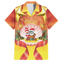 French Polynesia Christmas Family Matching Long Sleeve Bodycon Dress and Hawaiian Shirt Seashell Santa Beach Vibes - Polynesian Pride