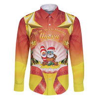 French Polynesia Christmas Family Matching Mermaid Dress and Hawaiian Shirt Seashell Santa Beach Vibes - Polynesian Pride