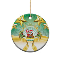 Cook Islands Christmas Ceramic Ornament Seashell Santa Beach Vibes - Polynesian Pride