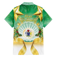 Cook Islands Christmas Family Matching Long Sleeve Bodycon Dress and Hawaiian Shirt Seashell Santa Beach Vibes - Polynesian Pride